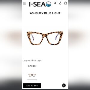 I sea Ashbury blue light glasses